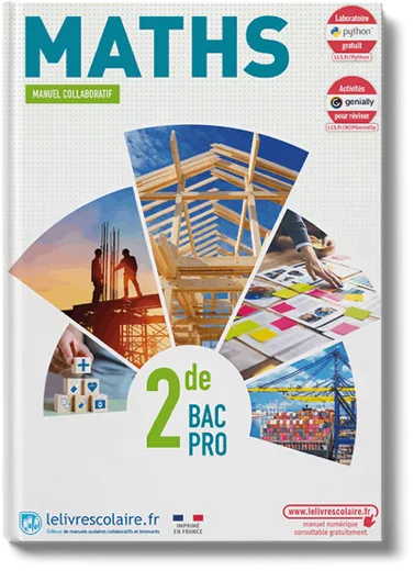 Couverture Mathématiques 2de Bac Pro 2023
