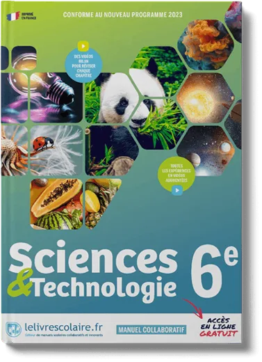 Couverture Sciences et technologie 6e 2024