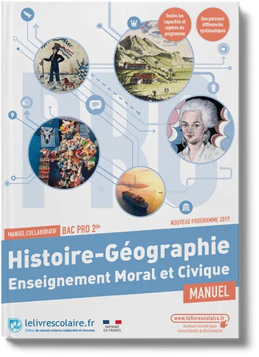 Couverture Histoire-Géographie 2de Bac Pro 2023